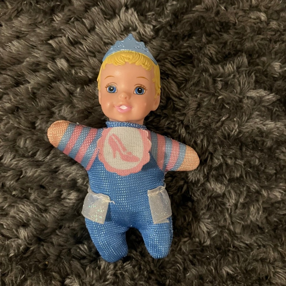 Disney 4" Mini‎ Tiny Small Soft Tollytots Baby Doll Princess Cinderella Blue